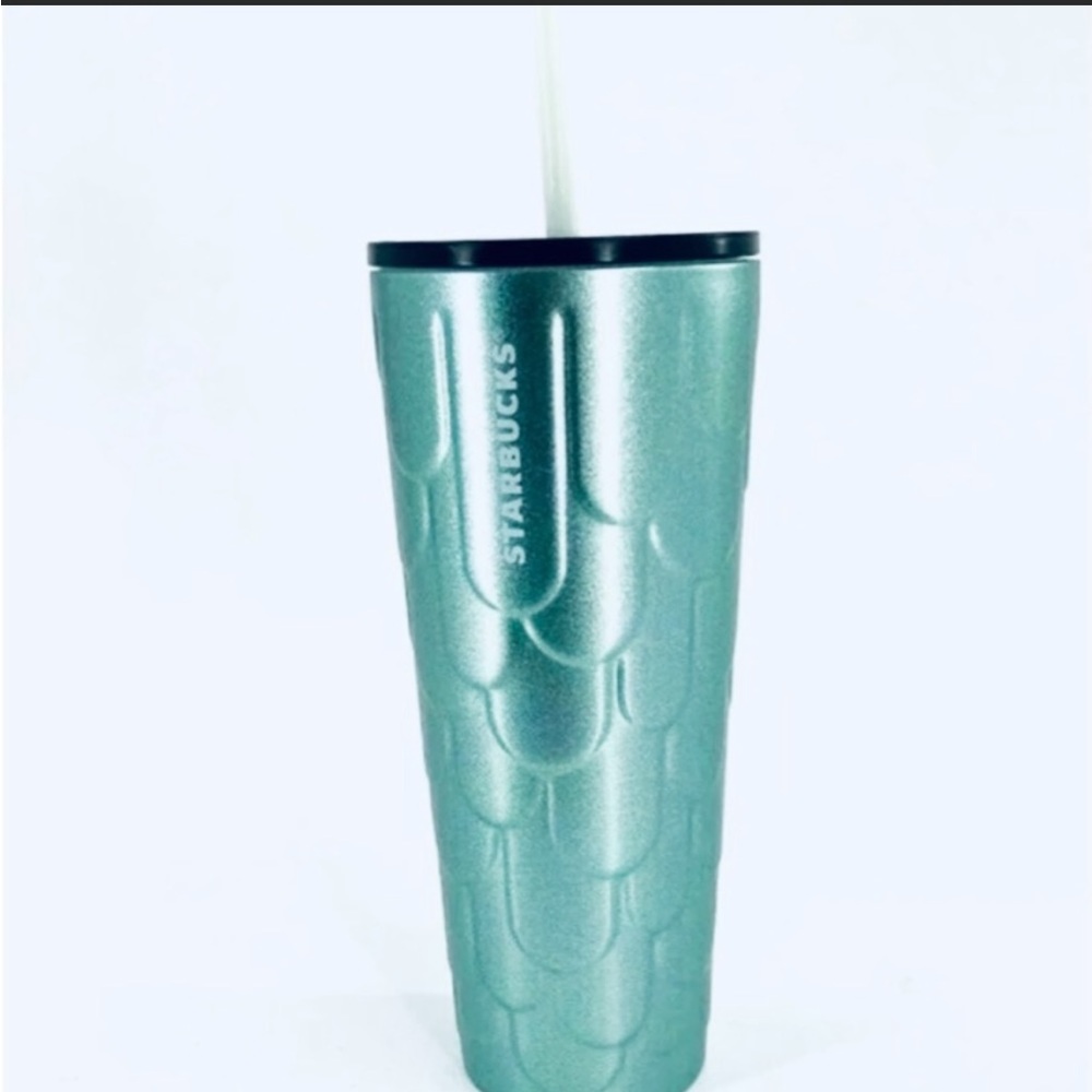 Starbucks Summer siren mermaid metal tumbler Teal 24oz - Picture 1 of 3